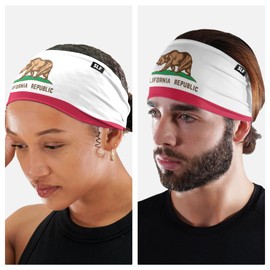 SLEEFS Sweat Bands Headbands Men & Women - Cooling Sports Mens Headband for Running, Football, Basketball, Cycling, Workout - Sweat Moisture Wicking Head Band Stretch Fit, Non-Slip Design - One Size