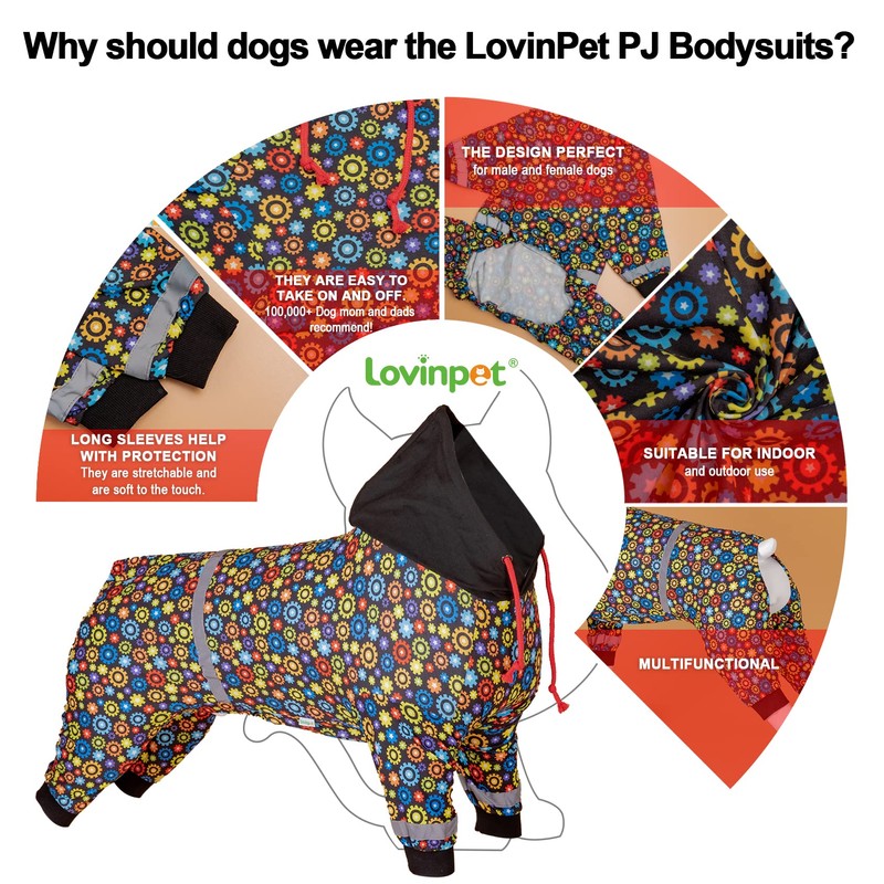 LovinPet Large Big Dog Onesies, Wound Care/Post Surgery Dog Shirt,