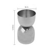 NUZAMAS Measuring Cup 20/40ml 304 Stainless Steel Double Head Beaker