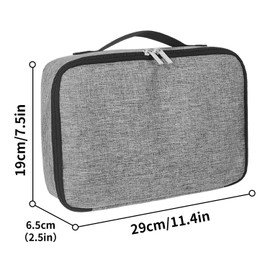 Jenlan Travel Sunglasses Organizer, Adjustable Slots Multiple Eyeglasses Storage Bag Glasses Display Case Portable Sunglasses Storage Box Trendy Sunglasses Holder Box for Men Women(6 Slots, Gray)