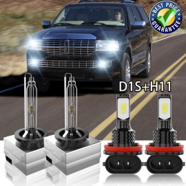 AQJ For Lincoln Navigator 2007-2017 HID Headlight HI/Low Beam & LED Fog Light Bulbs