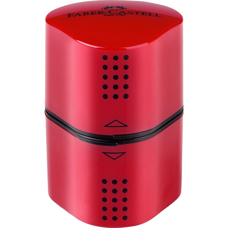 Faber-Castell Triple Sharpener Colour Grip Available in Black, Red, Blue,