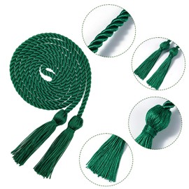 Yookat 8 Pieces Graduation Cords Honor Cords Graduation Cord with Tassels for Students (red, Green, Blue, Gold, Black, White, multi1, multi2)