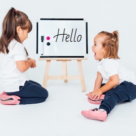 Lizzy White Board & Pen Set with Eraser and Magnets Dry Erase Whiteboard for Children or School, Home, Office Use Writing Instant and Removable Notes and Memos (29.5cm x 22.5cm)