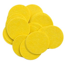 Playfully Ever After 4 Inch Yellow 15pc Felt Circle Stickers