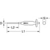 KS Tools 156.0010 Pin punch with hand protection grip, round