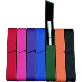 Alassio Rivoli 2654 Writing Instrument Case Imitation Leather Orange Approx. 15.5 × 2.5 × 2 cm