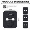 Figpade 4PCS Square-Shaped Car Door Latch Cover,Silicone Car Door Strike