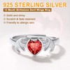 SILVERCUTE Adjustable Rings For Women Sterling Silver Ruby Ring July