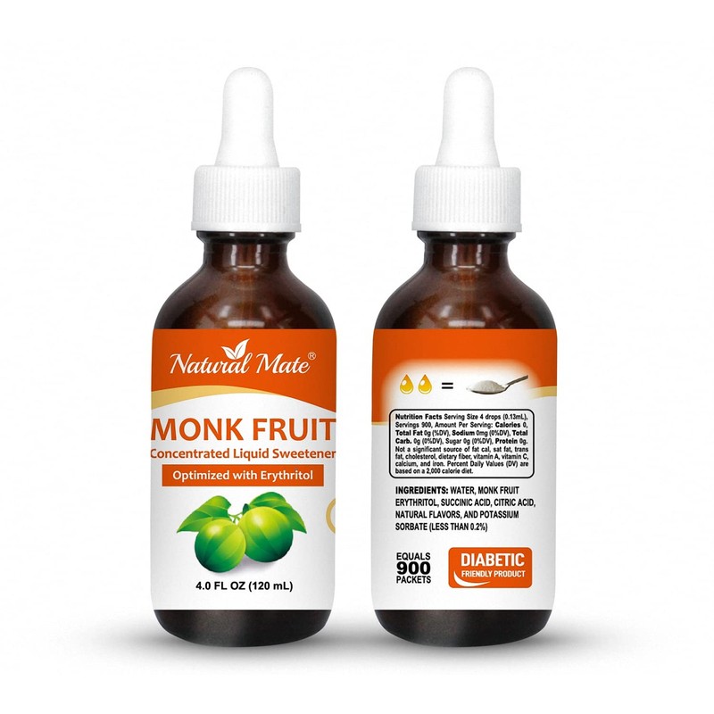 100% Monk Fruit Liquid Sweetener (Optimized with Erythritol) - 4