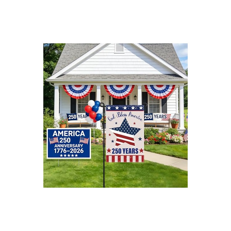 250th Anniversary American Garden Flag - Double-Sided Design