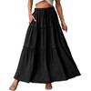 Genfien Skirt Women's Long Boho High Elastic Waist with Pockets