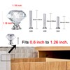 YourGift 25 Pack Drawer Knobs Diamond Shaped Crystal Glass 30mm