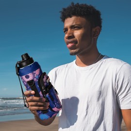 NATURE PIONEOR Water Bottle Carrier Holder Sleeve with Adjustable Strap25 32 40 oz, Insulated Water Bottle Holder Sling Bag