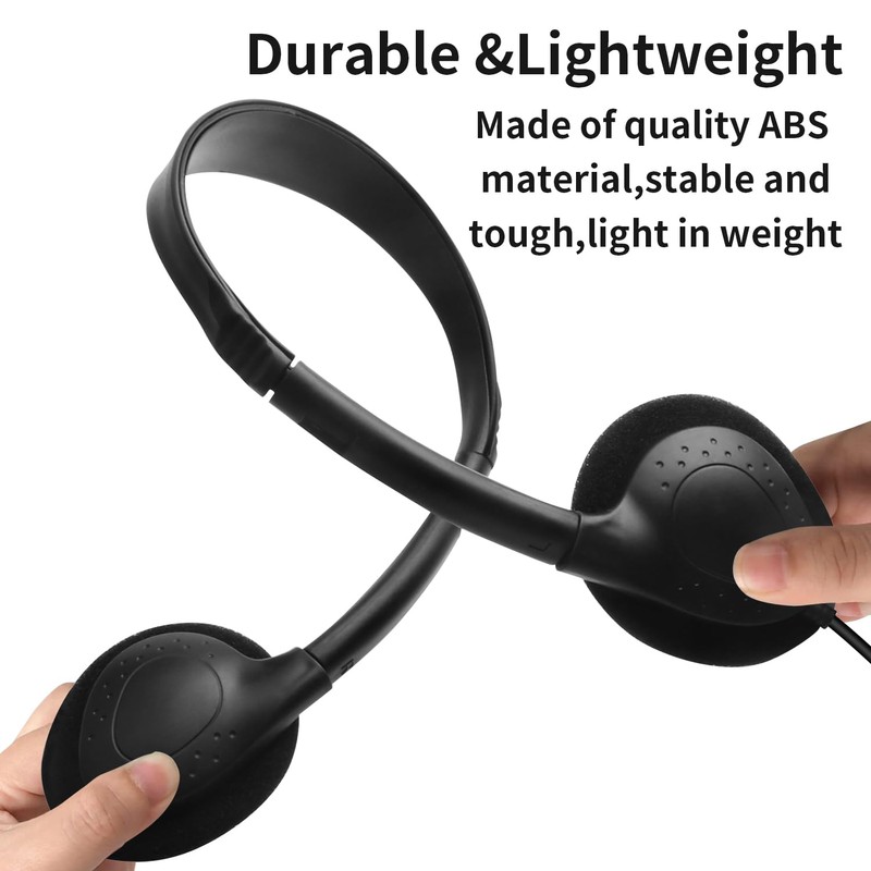 HOTKUDO Bulk Headphones for Classroom, 20 Pack Class Set of