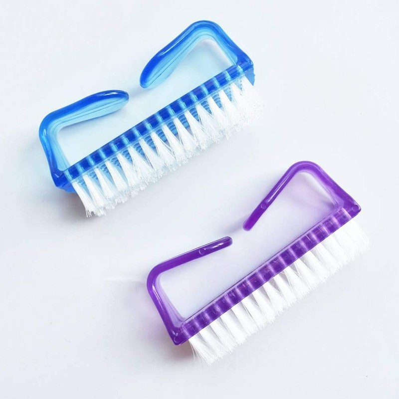 Leline's Nail Brush, 2 Pieces Handle Grip Nail Cleaner Brush,