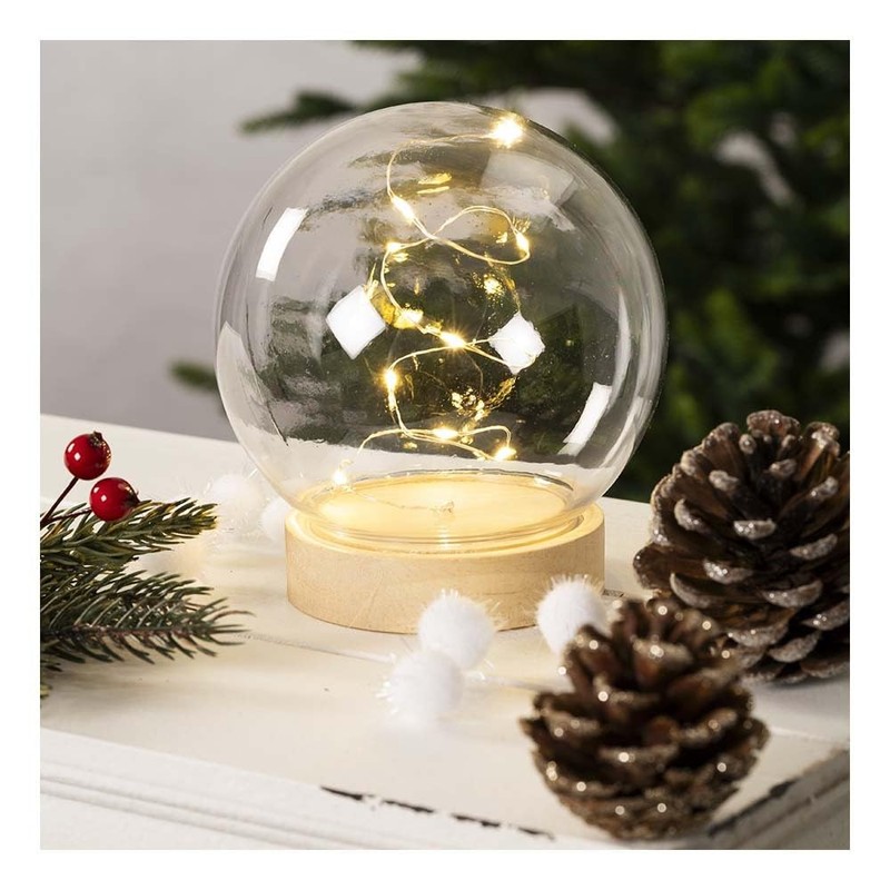 Ideen mit Herz LED Wooden Pedestal Round with Ball Diameter