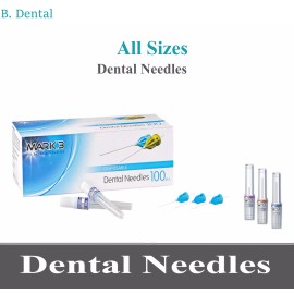 Mark3 Plastic Hub Disposable Dental Needles 27G Short Plastic 100/bx Mark3 #16303 1"