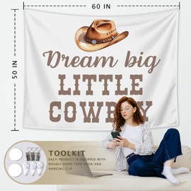 LIANGW Western Tapestry Wall Hanging, Western Decor Wall Art for Bedroom Home Room Dorm, Wall Tapestry for Bedroom, Country Tapestries 50x60 Inch