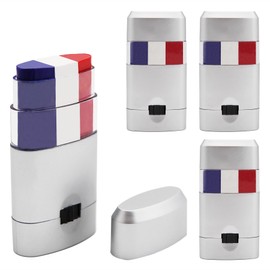 4 Pcs Red White and Blue Face Paint Sticks for football Face Paint, Rugby,Softball, Baseball,Lacrosse, Party USA Accessories, Adults, Kids, Athletes, Sports eye Paint Fine Gifts