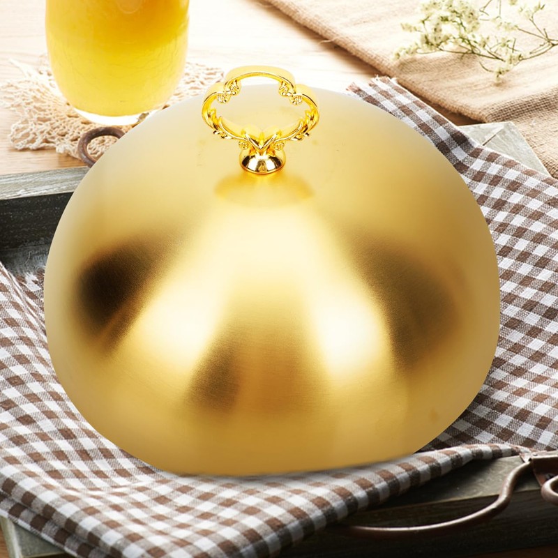 TOPBATHY Stainless Steel Cover with Handle, Steak Cover for Restaurant