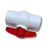 (2 Pack) 1.5 Inch PVC Ball Valve Slip | Compact