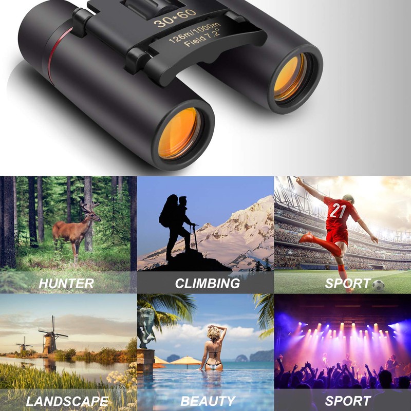 ANDSTON 30 x 60 Small Binoculars Compact for Adults Kids,