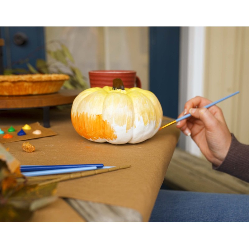 Elanze Designs Classic White 6 inch Resin Harvest Decorative Pumpkin