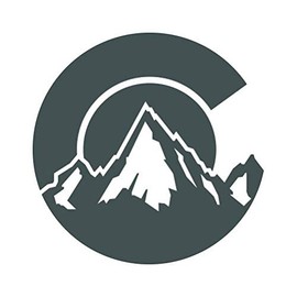 Colorado C Logo Shaped Sticker - Decal - Die Cut - CO Denver Boulder hape Flag - Gray 11.94" x 12.00"