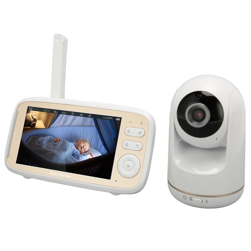 5in Baby Monitor with Camera and Audio Remote PTZ Night