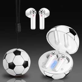 Jekarsy Noise Cancelling Football Earbuds with 40Hrs Playtime, Comfortable Fit Ergonomic Design, Soccer Ball Earphone