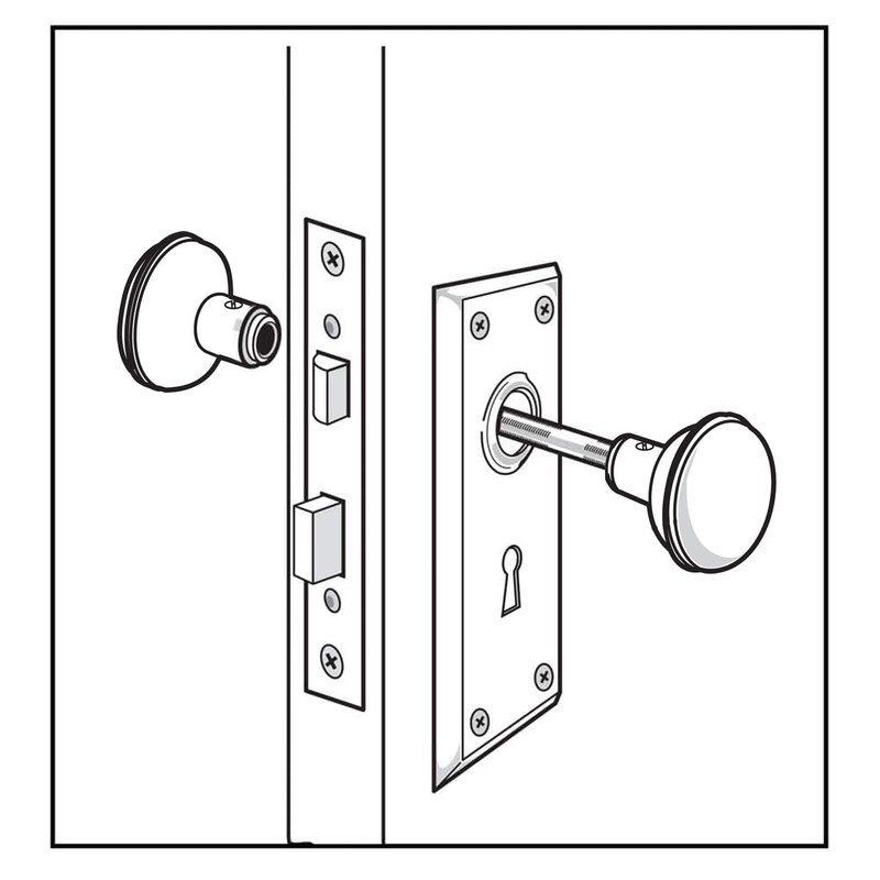 1 Pack Mortise Keyed Lock Set with Classic Knobs, Perfect