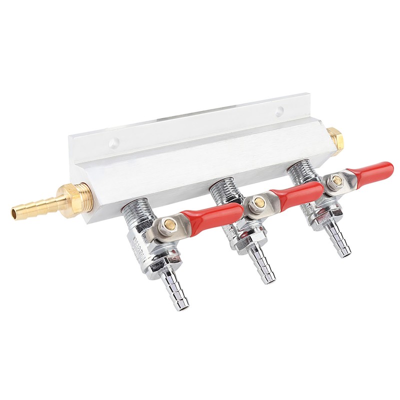 3 Way CO2 Gas Distribution Manifold Beer Dispensing Barrel Dispenser