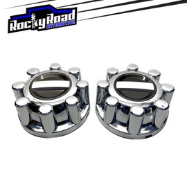CCI 2 Rear Chrome Center Wheel Hub Caps For 2017-2025 Ford F-250 F-350 Super Duty