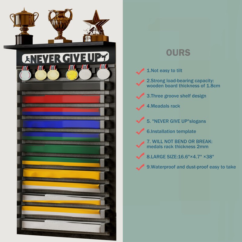 3 in 1 Karate and 10 Belts Taekwondo Belt Display