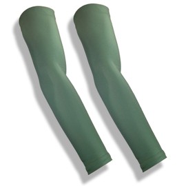 iM Sports Skin Guards Skin Protection Full Arm Sleeves + Protects Aging or Thin Skin + UV Protection - Unisex + Made in USA - Olive Green - Medium/Large - Pair