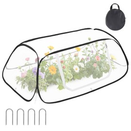 GSQQTE Raised Bed Cover Garden Covers for Raised Beds 50" x 26" x 15" Garden Rows Plant Covers to Keep Animals Out Pop Up Greenhouse Cover for Protecting Vegetable Seedlings Fruits Flower Rows