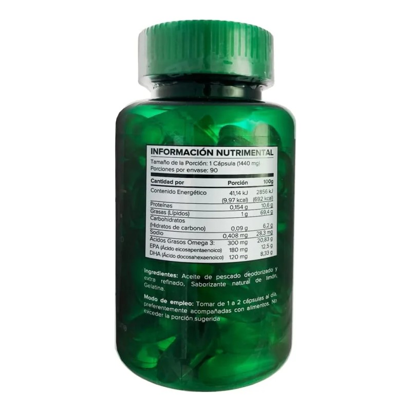 5h8 Fish Oil Omega 3 Aceite De Pescado Extra Refinado