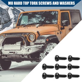 Hihaha Windshield Frame Bolts & Hinge Torx Screws / 8 Pcs Black