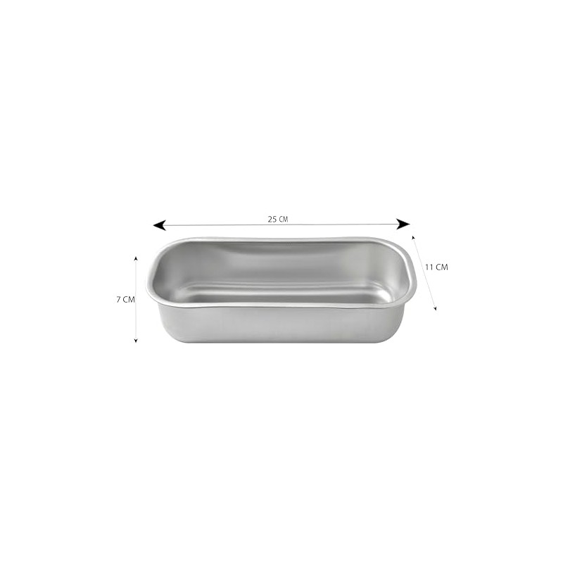 steel pan Plumcake Nonstick aus Edelstahl 18/10 25x11cm