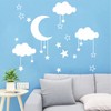 Quanyuchang Big Clouds Stars Wall Decals, Art DIY Good Night