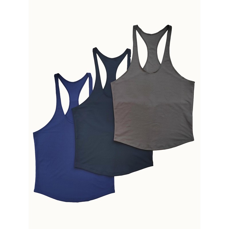 TNWUBOLN Men's Stringer Bodybuilding Workout Gym Tank Tops Training Cotton