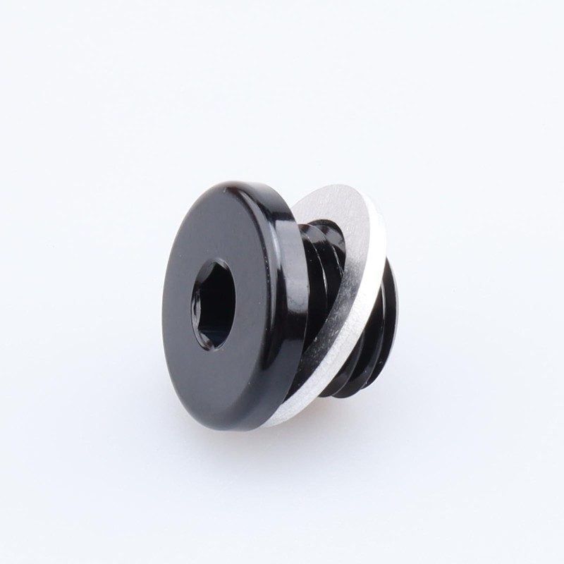 AC PERFORMANCE M12x1.5 Low Profile Hex Port Plug Aluminum Black