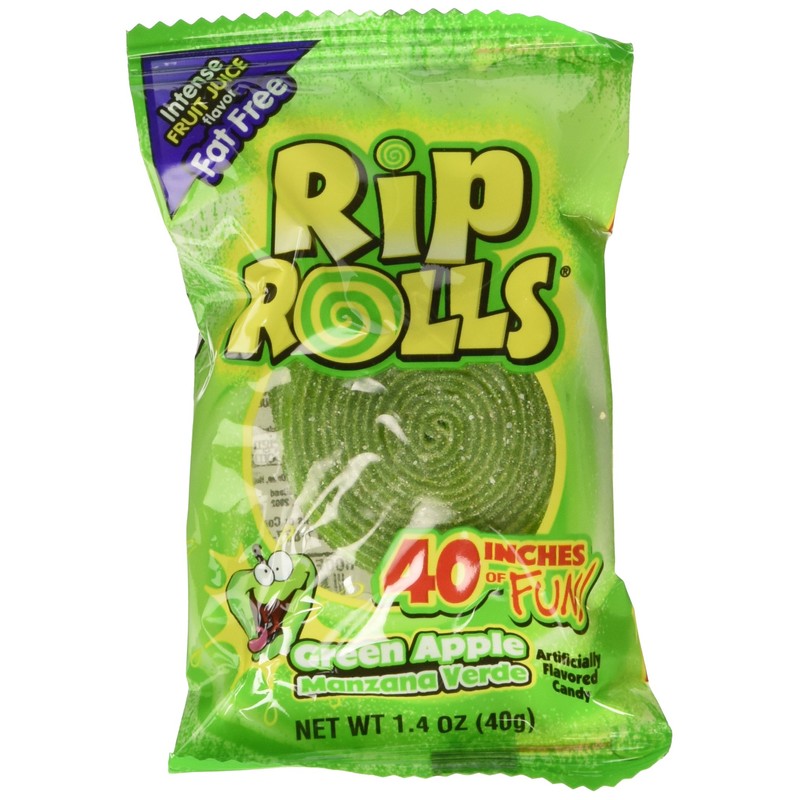 Sour Rips Roll Green Apple Flavor (24 count)
