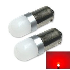#313 Miniature Bayonet Bulb LED Replacement (2-Pack) | 28vdc | Ba9s Base | Bulb Shape: T3 1/4 | Replaces Bulb Numbers: 313 1818 1819 1820 1820BTS 1829 1843 1864 1873 757 1437 (2-Pack; Red)