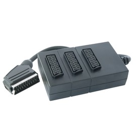 Vivanco SCART Splitter 3-Way/SCART Male to 3x SCART Female 0.2 m