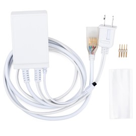 WYZworks SMD 5050 LED Strip Light 110V Power Supply, 3ft Cable Cord w/ 4 Pin Connector, Heat Shrink Tube - 1 Pack