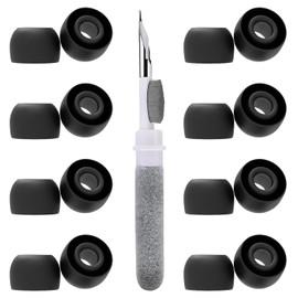 Vykyntow 8 Pairs Replacement Earbud Tips Compatible with Beats Fit Pro/Flex/Solo Buds/Studio Buds/Buds +/Powerbeats Pro/Pro 2, Silicone Ear Tips, Fits in Case, XS Size, with 3-in-1 Cleaner Kit