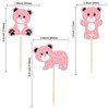 Gyufise 24Pcs Bear Baby Shower Birthday Party Decorations Glitter We