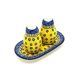 Polish Pottery Salt & Pepper Set - Sunburst